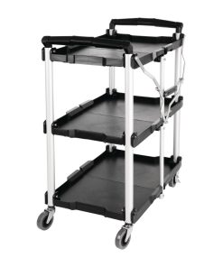 Vogue 3 Tier PP Folding Trolley Black (DT429)