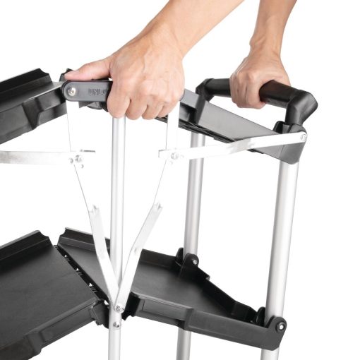 Vogue 3 Tier PP Folding Trolley Black (DT429)