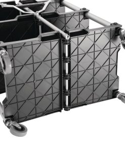 Vogue 3 Tier PP Folding Trolley Black (DT429)