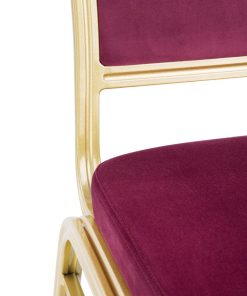 Bolero Regal Banquet Chairs Claret Pack of 4 (DY695)