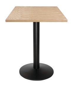Bolero Pre-drilled Square Table Top Natural Ash Veneer 700mm (DY717)