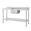 Vogue Single Sink with Double Drainer 1500mm (DY826)
