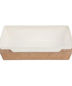 Colpac Fuzione Recyclable Paperboard Food Trays With Lid 1000ml - 35oz (FA376)