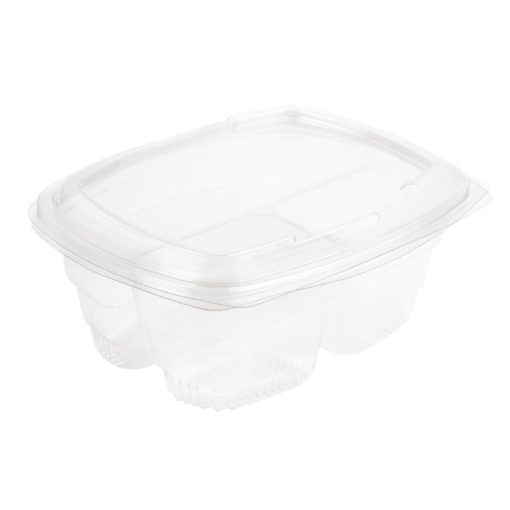 Faerch Fresco Three-Compartment Recyclable Deli Containers With Lid 750ml - 26oz (FB360)