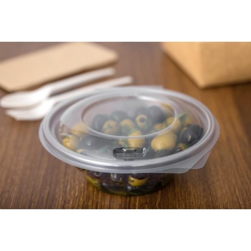 Faerch Contour Recyclable Deli Bowls With Lid 500ml - 17oz Pack of 200 (FB368)