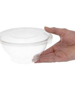 Faerch Contour Recyclable Deli Bowls With Lid 1000ml - 35oz Pack of 200 (FB370)