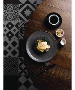 Churchill Studio Prints Agano Coupe Plates Black 288mm Pack of 12 (FC100)