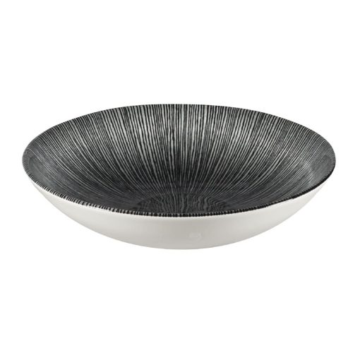 Churchill Studio Prints Agano Coupe Bowls Black 182mm Pack of 12 (FC105)