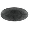 Churchill Studio Prints Agano Oval Chefs Plates Black 347 x 173mm Pack of 6 (FC108)