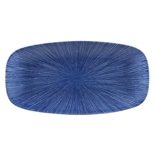 Churchill Studio Prints Agano Oblong Chefs Plates Blue 298 x 153mm Pack of 12 (FC111)