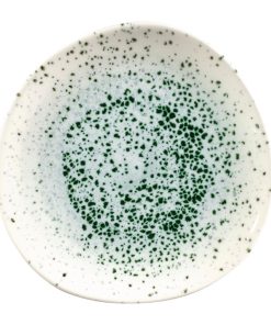 Churchill Studio Prints Mineral Green Centre Print Organic Round Plates 210mm Pack of 12 (FC122)