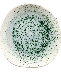 Churchill Studio Prints Mineral Green Centre Print Organic Round Plates 186mm Pack of 12 (FC123)