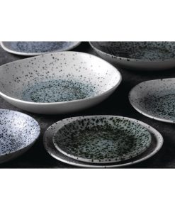 Churchill Studio Prints Mineral Green Centre Print Organic Round Plates 186mm Pack of 12 (FC123)