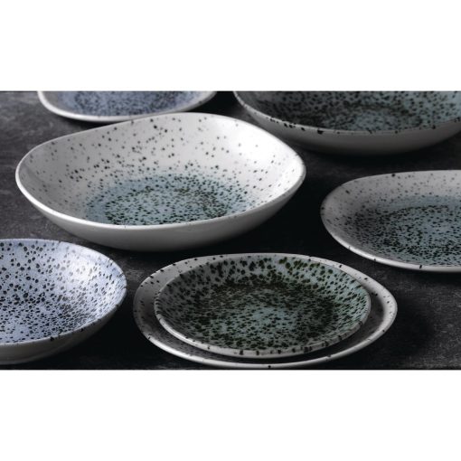 Churchill Studio Prints Mineral Green Centre Print Organic Round Plates 186mm Pack of 12 (FC123)