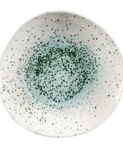 Churchill Studio Prints Mineral Green Centre Organic Round Bowls 253mm Pack of 12 (FC124)