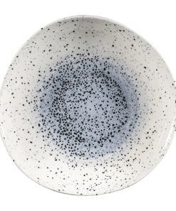 Churchill Studio Prints Mineral Blue Centre Organic Round Bowls 253mm 1-1Ltr Pack of 12 (FC129)