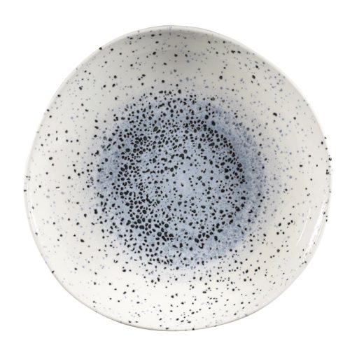 Churchill Studio Prints Mineral Blue Centre Organic Round Bowls 253mm 1-1Ltr Pack of 12 (FC129)