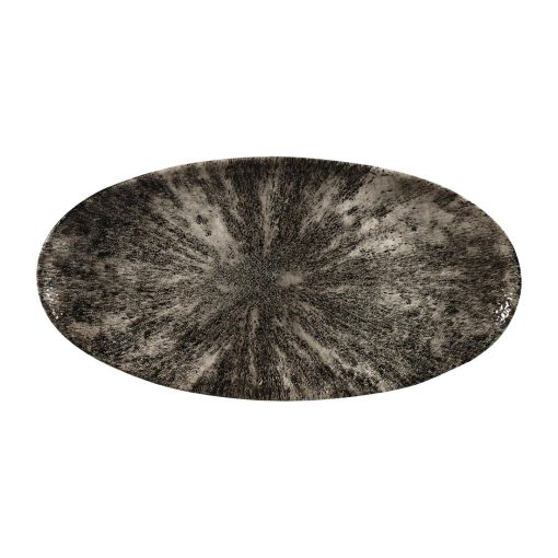 Churchill Studio Prints Stone Chefs Plates Quartz Black 347 x 173mm Pack of 6 (FC141)