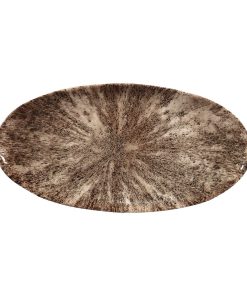 Churchill Studio Prints Stone Chefs Plates Zircon Brown 347 x 173mm Pack of 6 (FC145)