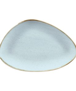 Churchill Stonecast Triangular Chefs Plates Duck Egg 304 x 205mm Pack of 6 (FC159)