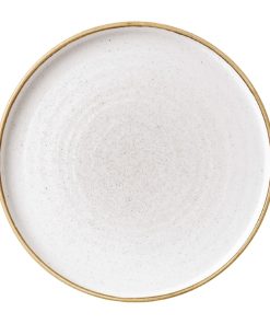 Churchill Stonecast Walled Chefs Plates Barley White 260mm Pack of 6 (FC161)