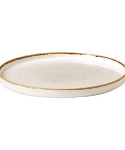 Churchill Stonecast Walled Chefs Plates Barley White 260mm Pack of 6 (FC161)