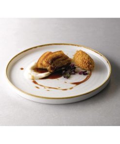 Churchill Stonecast Walled Chefs Plates Barley White 260mm Pack of 6 (FC161)