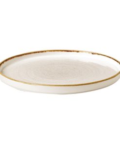 Churchill Stonecast Walled Chefs Plates Barley White 210mm Pack of 6 (FC162)