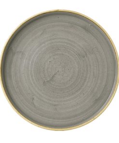 Churchill Stonecast Walled Chefs Plates Peppercorn Grey 260mm Pack of 6 (FC163)