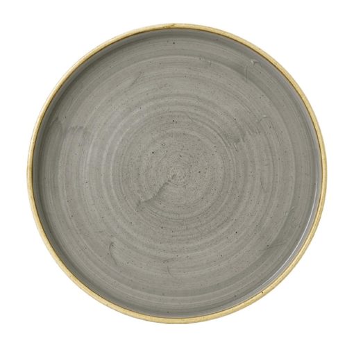 Churchill Stonecast Walled Chefs Plates Peppercorn Grey 260mm Pack of 6 (FC163)