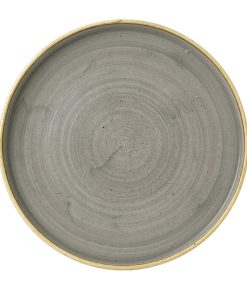 Churchill Stonecast Walled Chefs Plates Peppercorn Grey 210mm Pack of 6 (FC164)