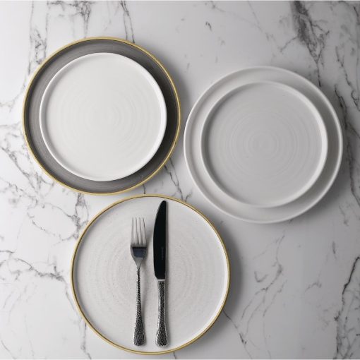 Churchill Walled Chefs Plates White 260mm Pack of 6 (FC165)