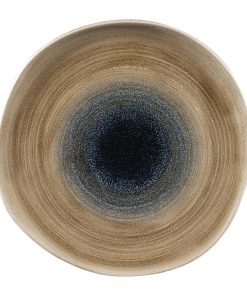 Churchill Stonecast Aqueous Organic Round Plates Bayou Taupe 264mm Pack of 12 (FC178)