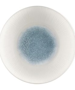 Churchill Bamboo Centre Print Deep Coupe Plates Topaz Blue 255mm Pack of 12 (FC189)