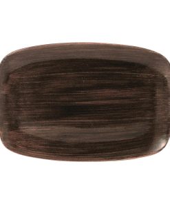 Churchill Stonecast Patina Oblong Plates Iron Black 343x235mm Pack of 6 (FD815)