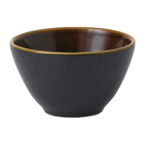 Churchill Super Vitrified Nourish Black Onyx Two Tone Contour Deep Bowl 8oz Box 12 Direct (FD817)