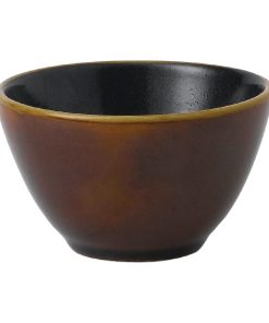 Churchill Super Vitrified Nourish Deep Bowl Cinnamon Brown Two Tone 102mm Pack of 12 (FD820)