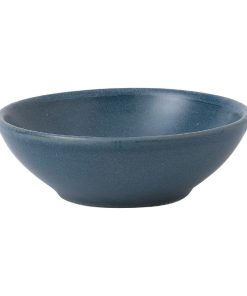 Churchill Super Vitrified Nourish Oslo Contour Shallow Bowl Blue 116mm Pack of 12 (FD823)