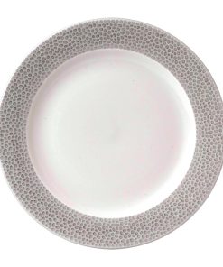 Churchill Isla Spinwash Profile Footed Plates Shale Grey 232mm Pack of 12 (FD840)