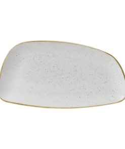 Churchill Stonecast Oval Plates Barley White 349x171mm Pack of 6 (FD842)