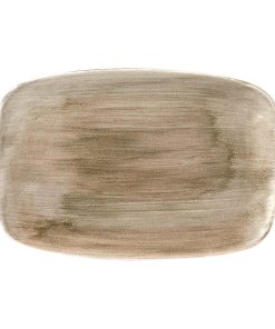 Churchill Stonecast Patina Antique Taupe Oblong Chefs Plate 343mm Pack of 6 (FD845)