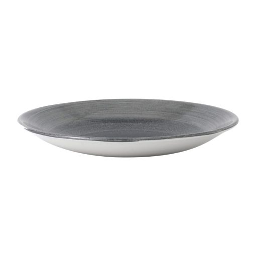 Churchill Stonecast Aqueous Deep Coupe Plates Grey 218mm Pack of 12 (FD853)