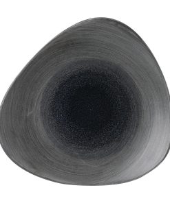 Churchill Stonecast Aqueous Lotus Plates Grey 254mm Pack of 12 (FD856)