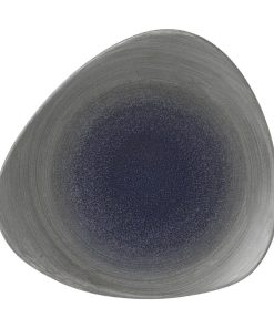 Churchill Stonecast Aqueous Lotus Plates Grey 229mm Pack of 12 (FD859)