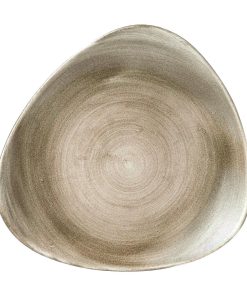Churchill Stonecast Patina Lotus Plates Antique Taupe 254mm Pack of 12 (FD863)