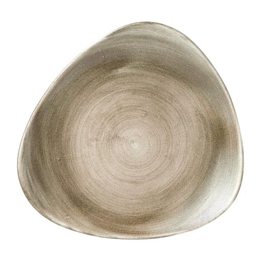 Churchill Stonecast Patina Lotus Plates Antique Taupe 254mm Pack of 12 (FD863)