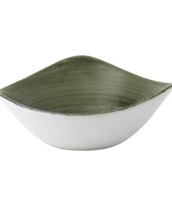 Churchill Stonecast Patina Lotus Bowl Burnished Green 178mm Pack of 12 (FD867)