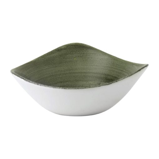 Churchill Stonecast Patina Lotus Bowl Burnished Green 178mm Pack of 12 (FD867)