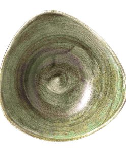 Churchill Stonecast Patina Lotus Bowl Burnished Green 178mm Pack of 12 (FD867)