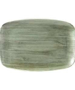 Churchill Stonecast Patina Oblong Plates Burnished Green 343x235mm Pack of 6 (FD868)